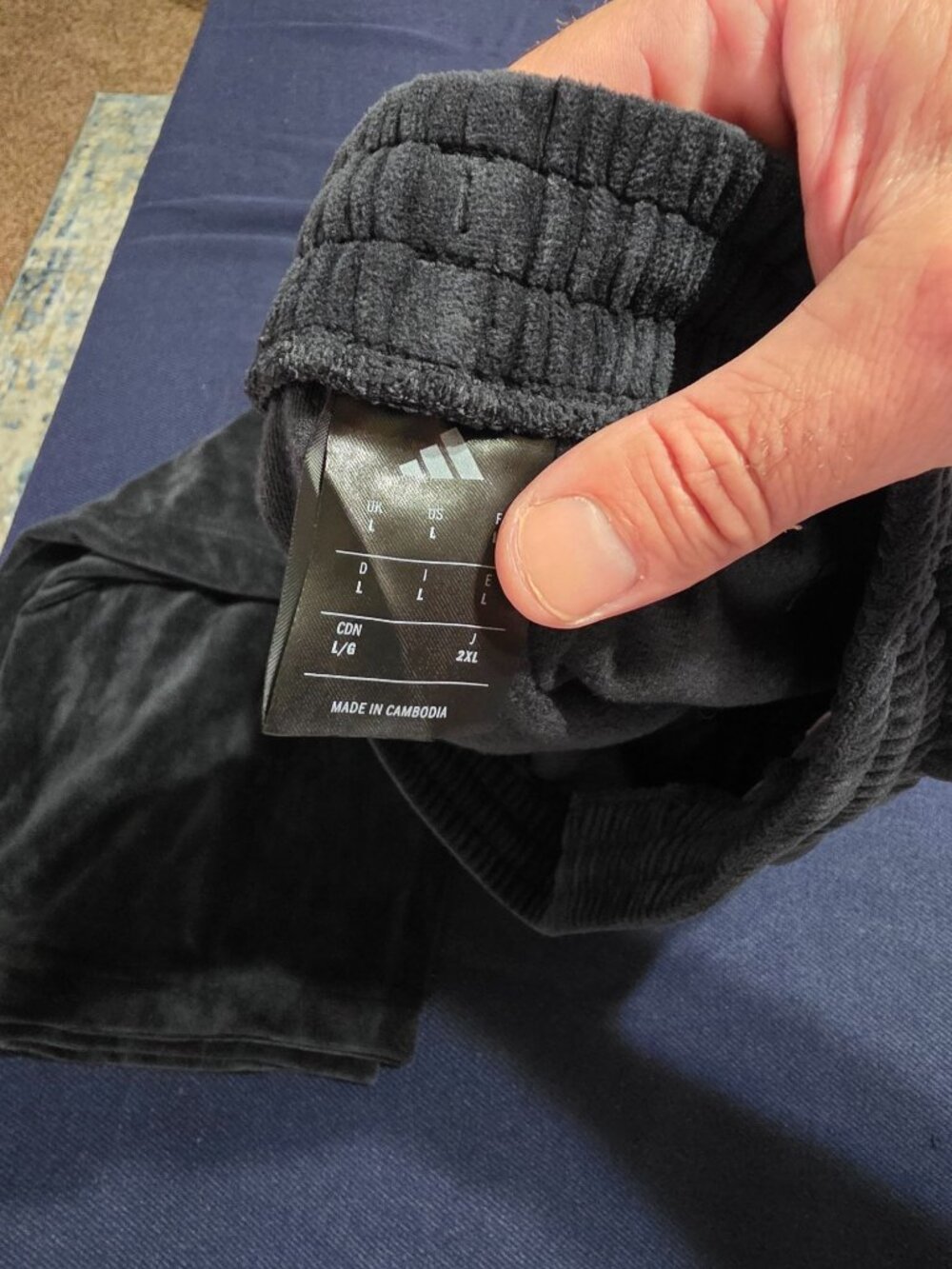 Black Velvet Full-Zip Jacket L With Ribbed Cuffs & Hem - Picture 12 of 14